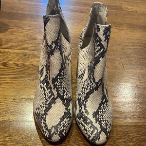 Steve Madden snakeskin booties